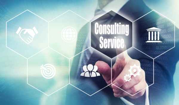 Tech screen Business Consulting Service Concept